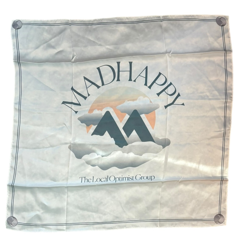 Madhappy Summer Outdoors 100% Silk Scarf – Rare / Sold Out – 25” x 25”